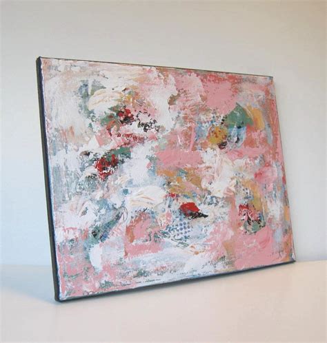 Hand Crafted Pink Abstract Original Acrylic Painting Original On Canvas by Brooke Howie ...