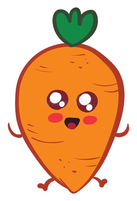 Cute Carrot, Illustration, Vector Stock Vector - Illustration of drawing, background: 160191297