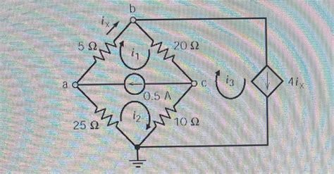 Solved Deteremine The Values Of The Mesh Currents Shown Chegg