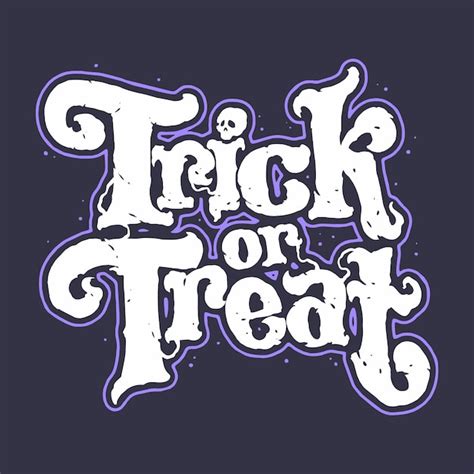 Premium Vector Trick Or Treat Halloween Typography Design