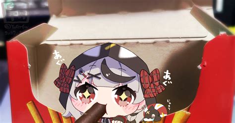 バーチャルyoutuber ポッキーを食べる沙花叉ちゃん 皐月のイラスト Pixiv