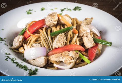 Tallarin Saltado Beef And Noodle Stir Fry A Typical Peruvian Dish