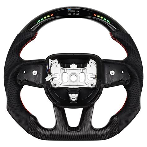 Buy Steering Wheel Carbon Fiber D Shaped Flat Bottom Led Shift