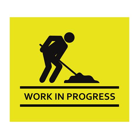 Road sign of work in progress By Marco Livolsi | TheHungryJPEG