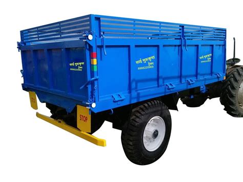 Mild Steel 2 Wheel Tractor Trolley For Agriculture Capacity 6 Ton At