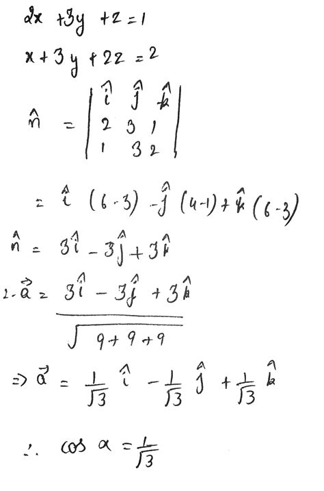 Let L be the line of intersection of the planes 2x + 3y + z = 1 and x