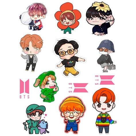 Jual Unaverse STIKER STICKER BTS CHIBI Jungkook Taehyung Jimin Suga