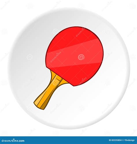 Table Tennis Racket Icon Cartoon Style Stock Vector Illustration Of