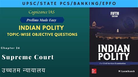 Indian Polity LaxmiKant Topic Wise MCQs Supreme Court Part 1 UPSC