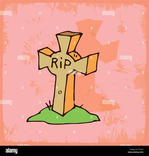 Tombstone Halloween Icon Vector Illustration Stock Vector Image And Art Alamy