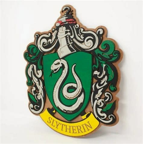 Placa Relevo Harry Potter Hogwarts Slytherin Sonserina Cm