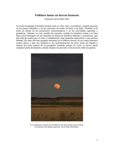 Folklore Lunar En Tierras Leonesas