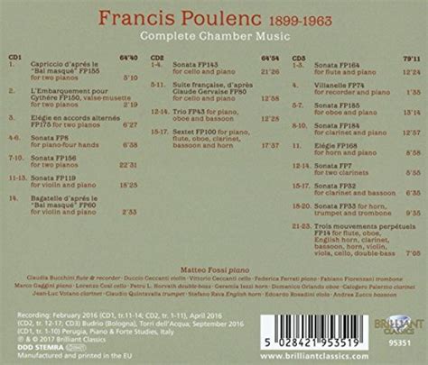 Ravishingly Gorgeous Poulenc Set From Brilliant Classics Classical CD