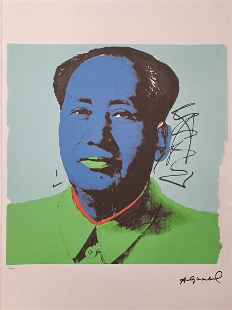 Andy Warhol Signed Mao Zedong Portrait Certificate Leo Etsy