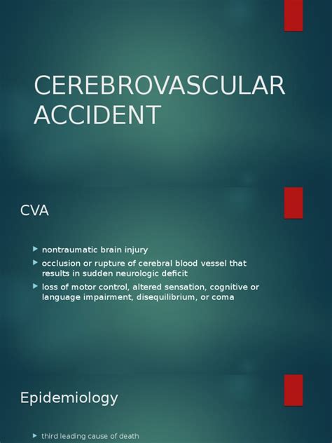 Cerebrovascular Accident Ppt Pptx Anatomical Terms Of Motion Thalamus