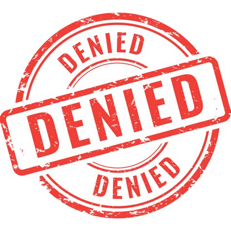 Denied Rubber Stamp 21433000 Png