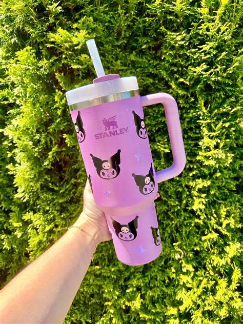 Kuromi Stanley 40oz Purple Tumbler Cup Permanent Decals Sanrio