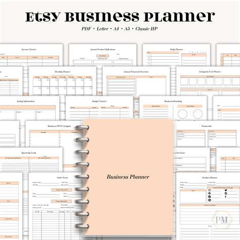 Etsy Business Planner Printable Business Planner Digital Etsy Planner