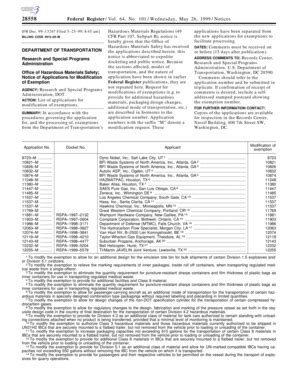 Fillable Online Gpo Fr Office Of Hazardous Materials Safety