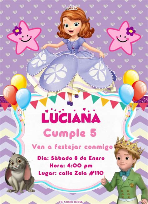 Pide tu invitación digital de la Princesa Sofía Video y en Imagen