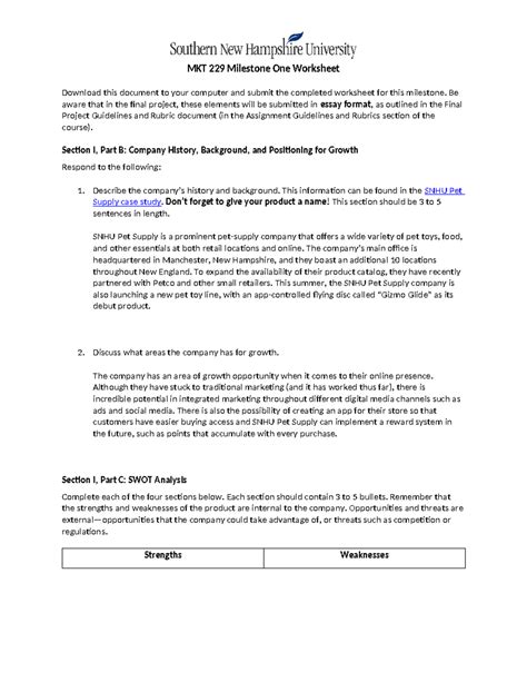 Mkt Milestone One Worksheet Mkt Milestone One Worksheet