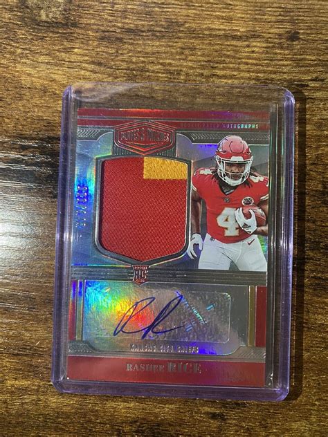 2023 Panini Plates Patches Rashee Rice RPA Rookie Patch Auto RC D