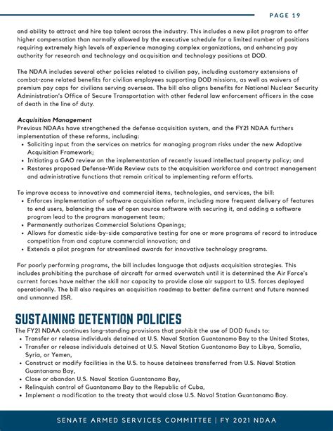 Summary Of U S National Defense Authorization Act Fiscal Year