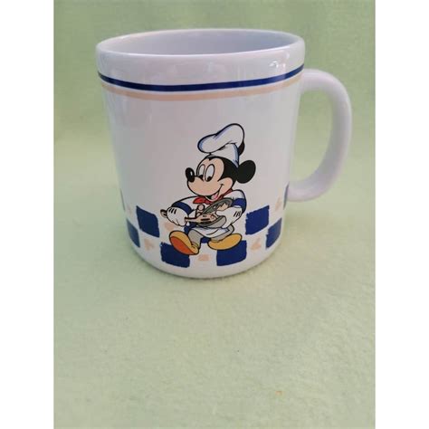 Vintage Walt Disney Gourmet Mickey Mouse Chef Coffee Mug Cup Ceramic