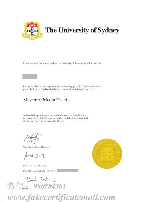 University of sydney degree USYD diploma