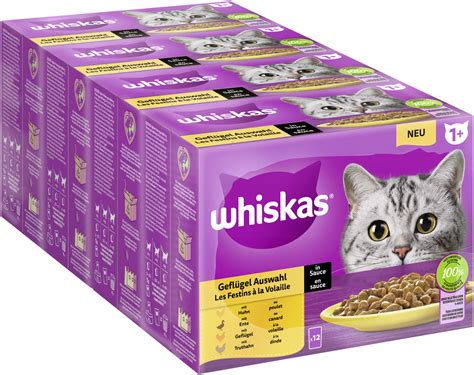 Whiskas Multipack 1 sélection de volailles en sauce 12x85 g MAXI ZOO