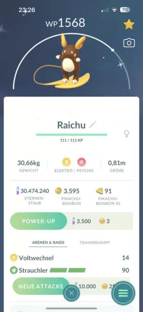 Pok Mon Go Alolan Raichu Shiny Alola Raichu Schillernd Pogo Eur