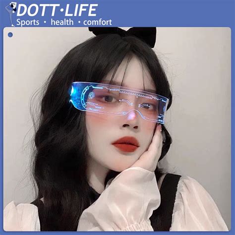 [dott New Product] Hot Selling Led Light Luminous Glasses Trendy Future Technology Sense Tik Tok