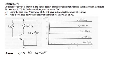 Solved A Transistor Circuit Is Shown In The Figure Below