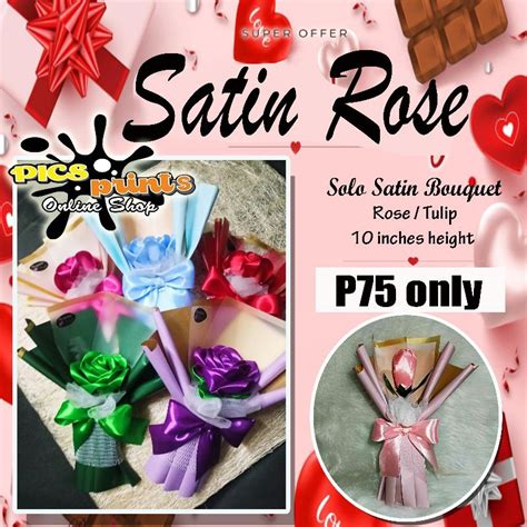 Satin Flower Bouquet (Single Flower) | Shopee Philippines