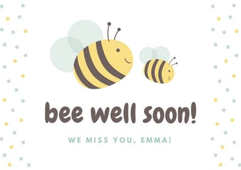 Get Well Soon Card Template