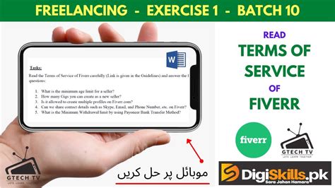 Digiskills Freelancing Exercise Batch Solution On Mobile Read