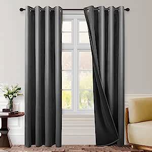 Honghcl Cortinas Blackout Largas Cortinas Opacas Para Recamara Con