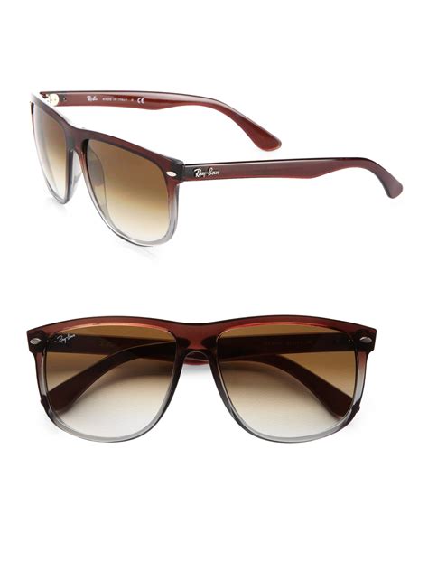 Ray-ban Flattop Boyfriend Sunglasses in Brown | Lyst