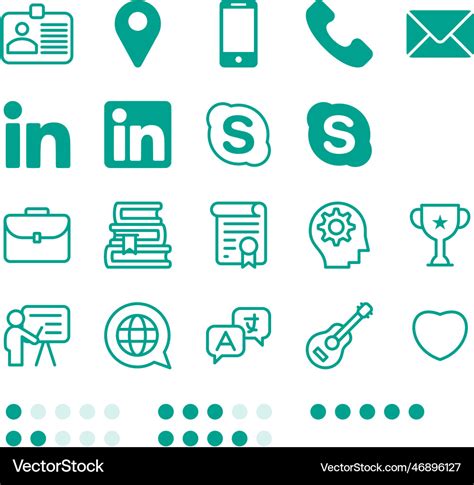 Resume Icon Pack Royalty Free Vector Image Vectorstock