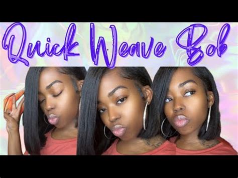 How To Do A Quick Weave Bob Diy Quick Weave Youtube