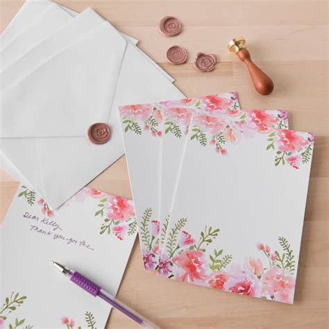 Floral Flat Cards And Envelopes By Recollections™ 5 X 7 Michaels