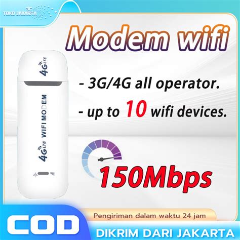 Jual Modem Wifi Portable Modem Wifi 4g All Operator Lte Modem Usb 150mbps Modem Mifi Cod Support