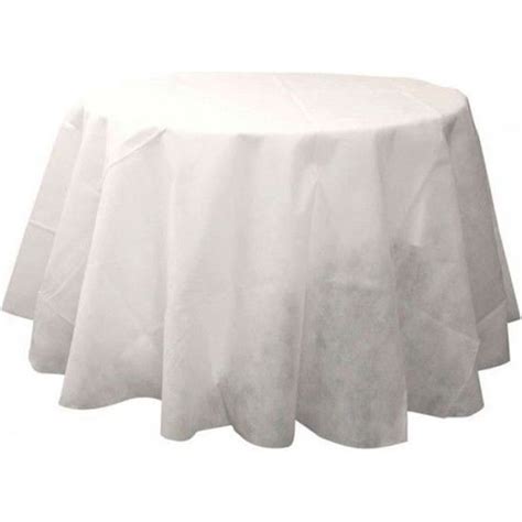 NAPPE RONDE INTISSÉE BLANCHE D240 CM Cdiscount Maison