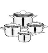 Velaze Cookware Set Series Motti 12 Piece Stainless Steel Pot Pan