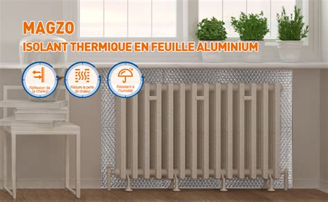 Magzo Isolant Thermique En Feuille Aluminium X Cm R Flecteur