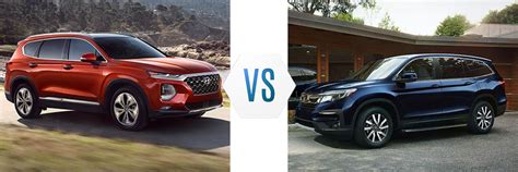 2019 Hyundai Santa Fe Vs Honda Pilot