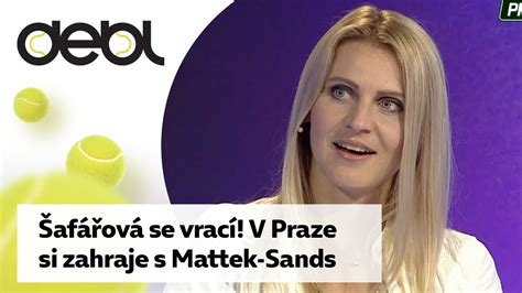 Šafářová se vrací S Mattek Sands si zahraje v Praze možná přidá i