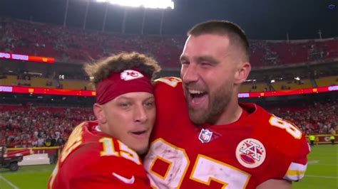 Travis Kelce And Patrick Mahomes Are In A Good Mood After Chiefs Win Youtube