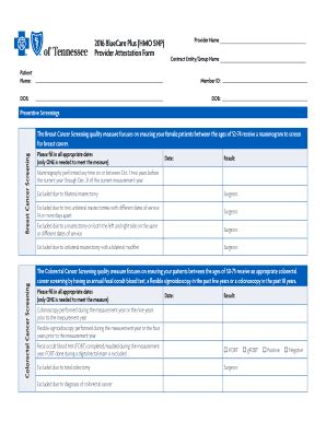 Fillable Online B B Bluecare Plus Hmo Snp Provider Attestation