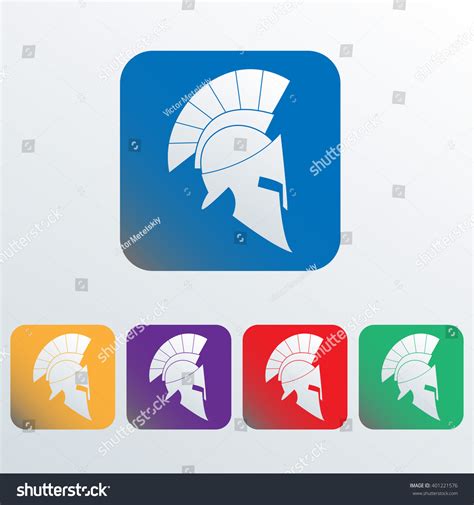 Spartan Gladiator Helmet Icon Ancient Roman Stock Vector Royalty Free 401221576 Shutterstock